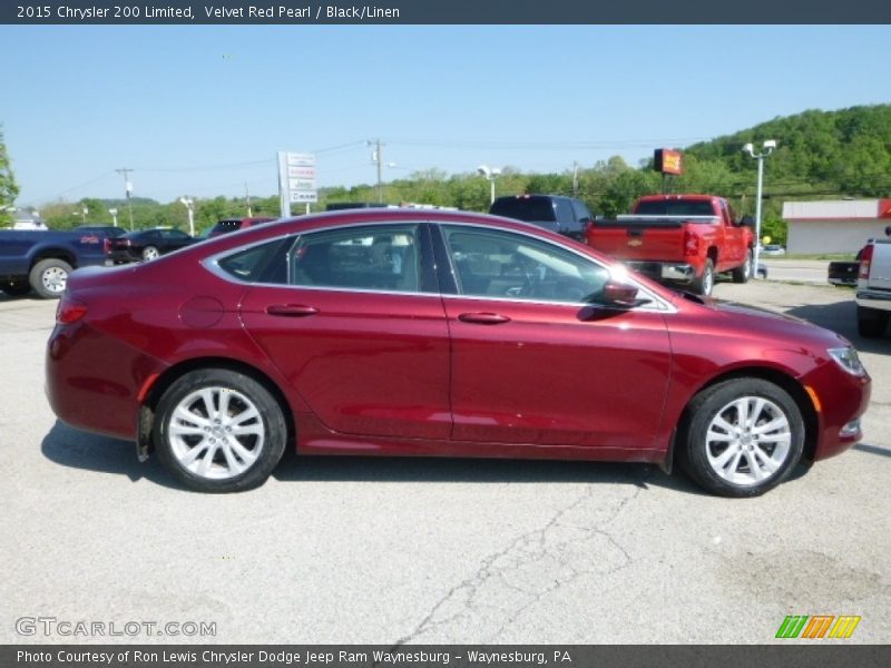 Velvet Red Pearl / Black/Linen 2015 Chrysler 200 Limited