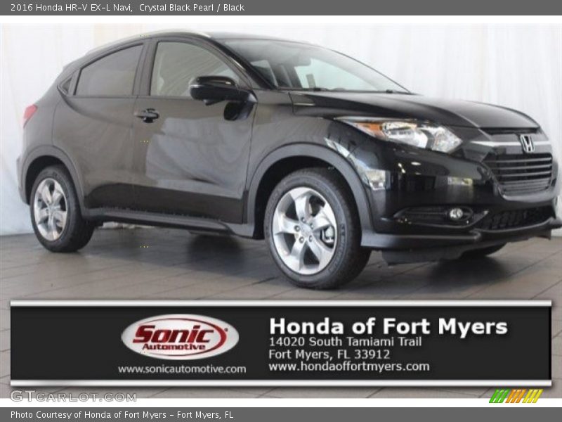 Crystal Black Pearl / Black 2016 Honda HR-V EX-L Navi