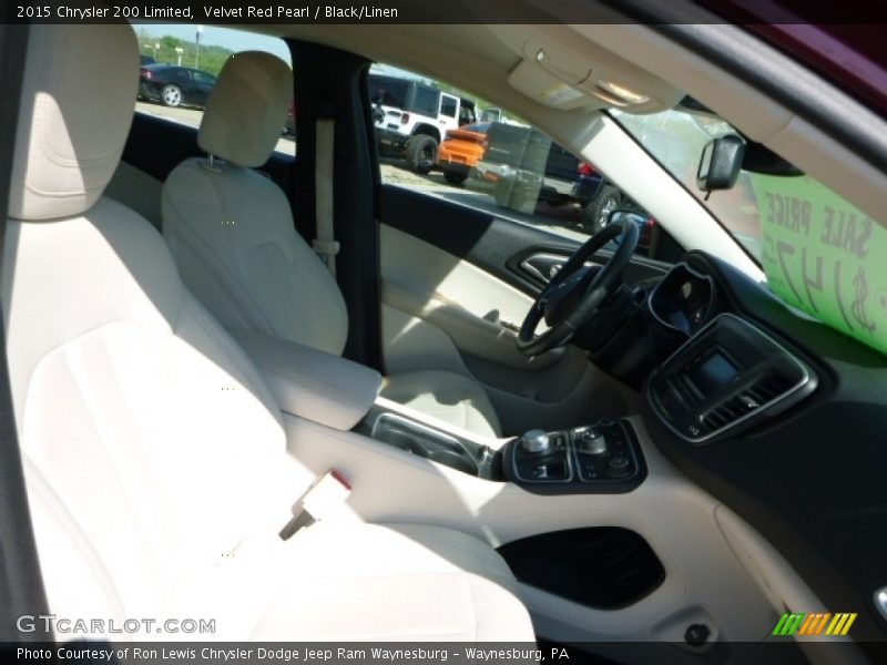 Velvet Red Pearl / Black/Linen 2015 Chrysler 200 Limited