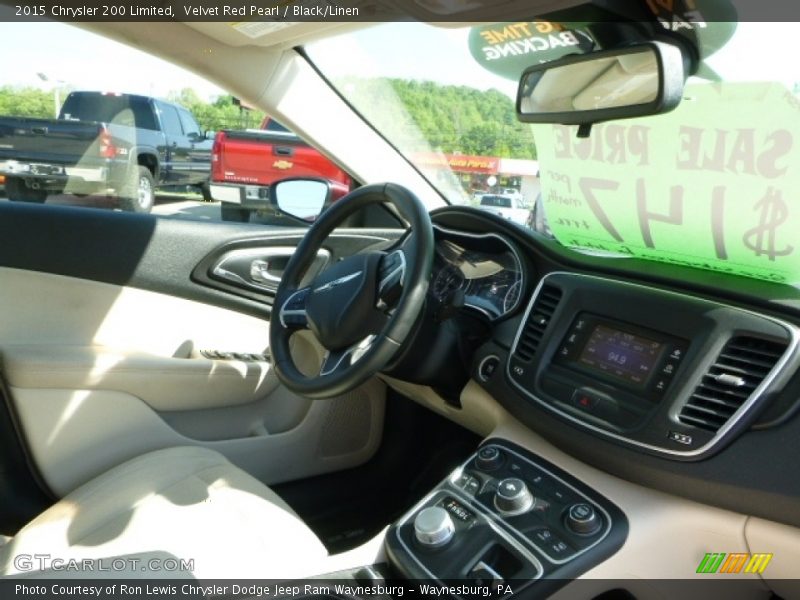 Velvet Red Pearl / Black/Linen 2015 Chrysler 200 Limited