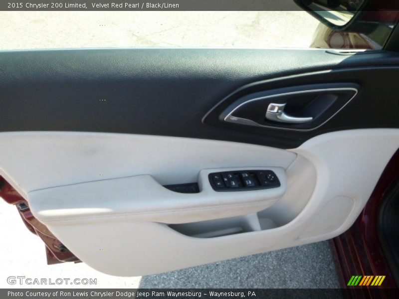 Velvet Red Pearl / Black/Linen 2015 Chrysler 200 Limited