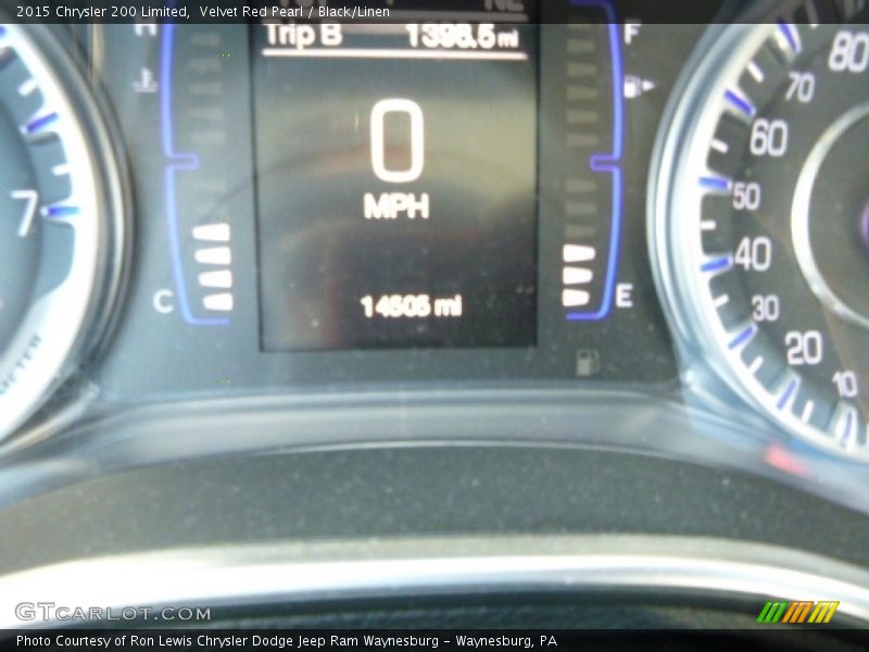 Velvet Red Pearl / Black/Linen 2015 Chrysler 200 Limited