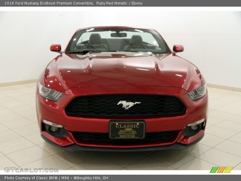 Ruby Red Metallic / Ebony 2016 Ford Mustang EcoBoost Premium Convertible