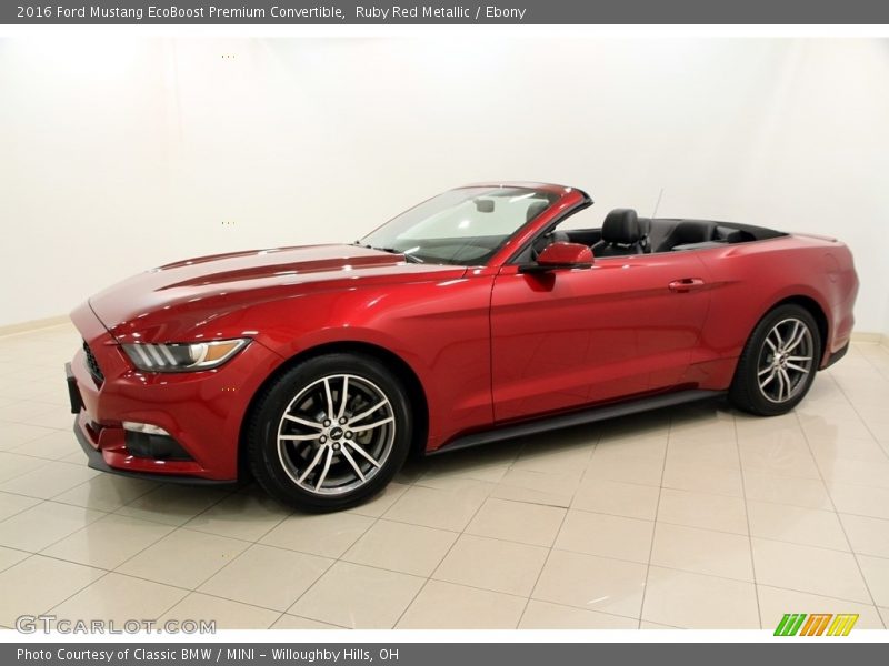 Ruby Red Metallic / Ebony 2016 Ford Mustang EcoBoost Premium Convertible