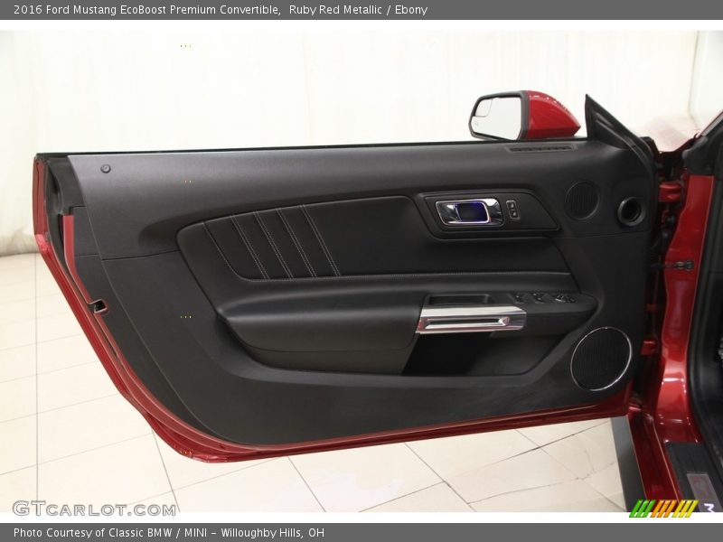Ruby Red Metallic / Ebony 2016 Ford Mustang EcoBoost Premium Convertible