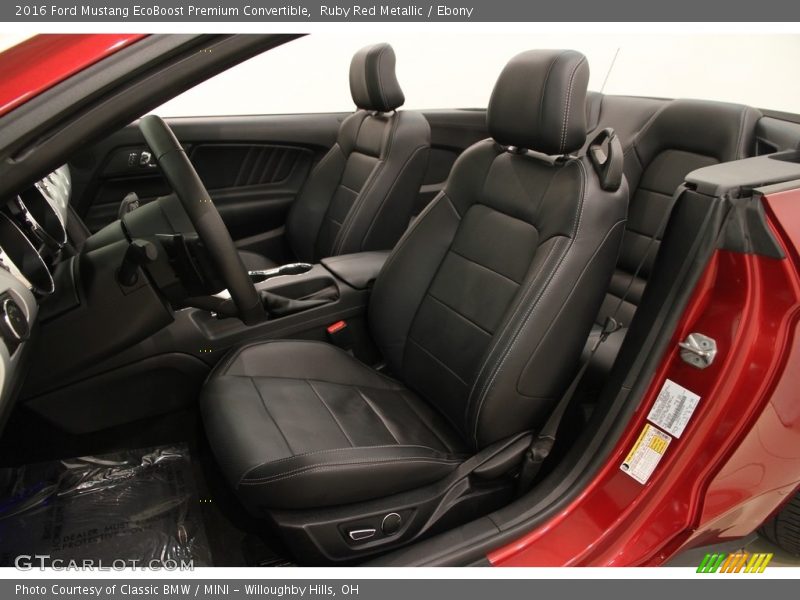 Front Seat of 2016 Mustang EcoBoost Premium Convertible