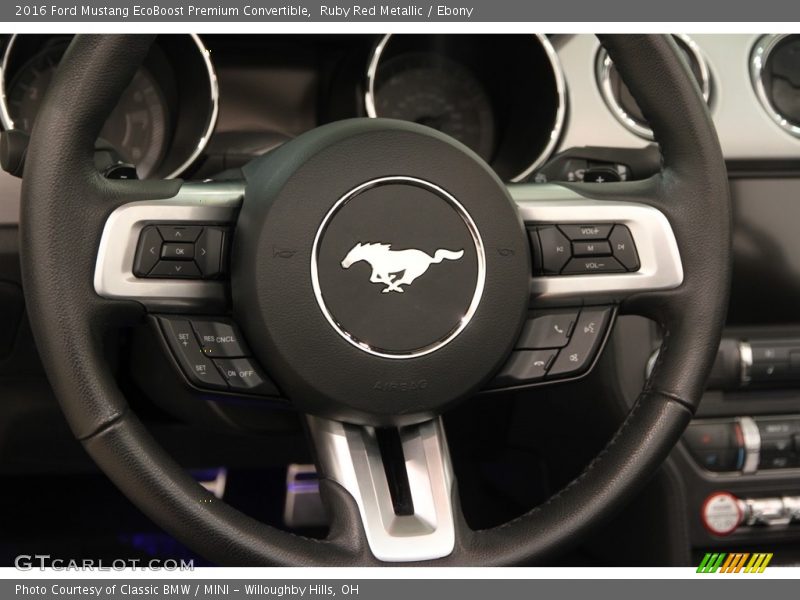 Ruby Red Metallic / Ebony 2016 Ford Mustang EcoBoost Premium Convertible
