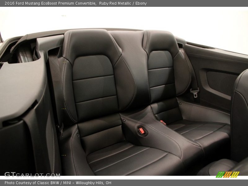 Rear Seat of 2016 Mustang EcoBoost Premium Convertible