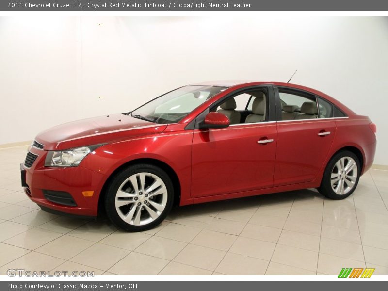 Crystal Red Metallic Tintcoat / Cocoa/Light Neutral Leather 2011 Chevrolet Cruze LTZ