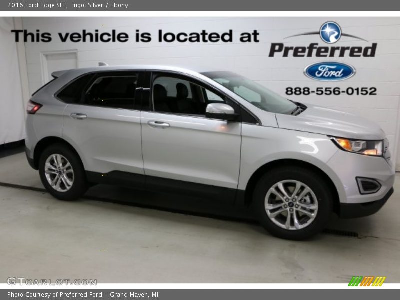 Ingot Silver / Ebony 2016 Ford Edge SEL
