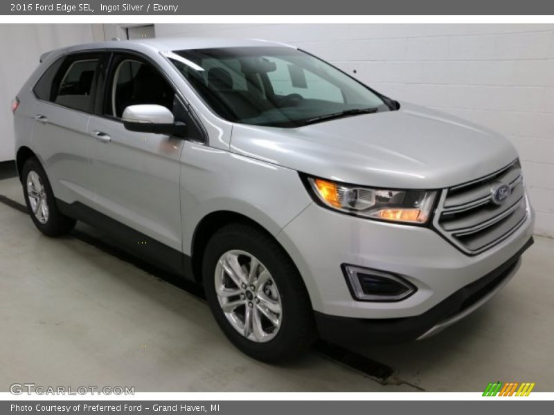 Ingot Silver / Ebony 2016 Ford Edge SEL