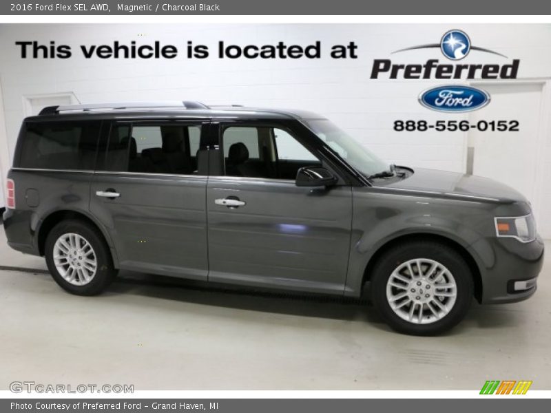 Magnetic / Charcoal Black 2016 Ford Flex SEL AWD