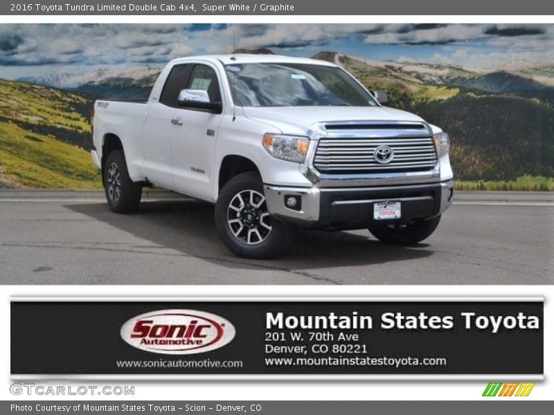 Super White / Graphite 2016 Toyota Tundra Limited Double Cab 4x4