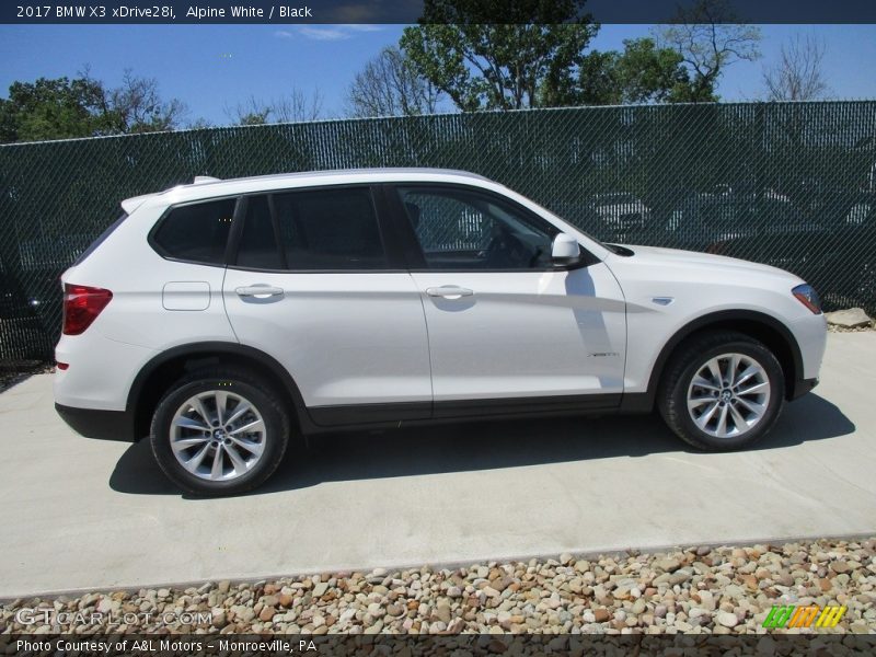 Alpine White / Black 2017 BMW X3 xDrive28i