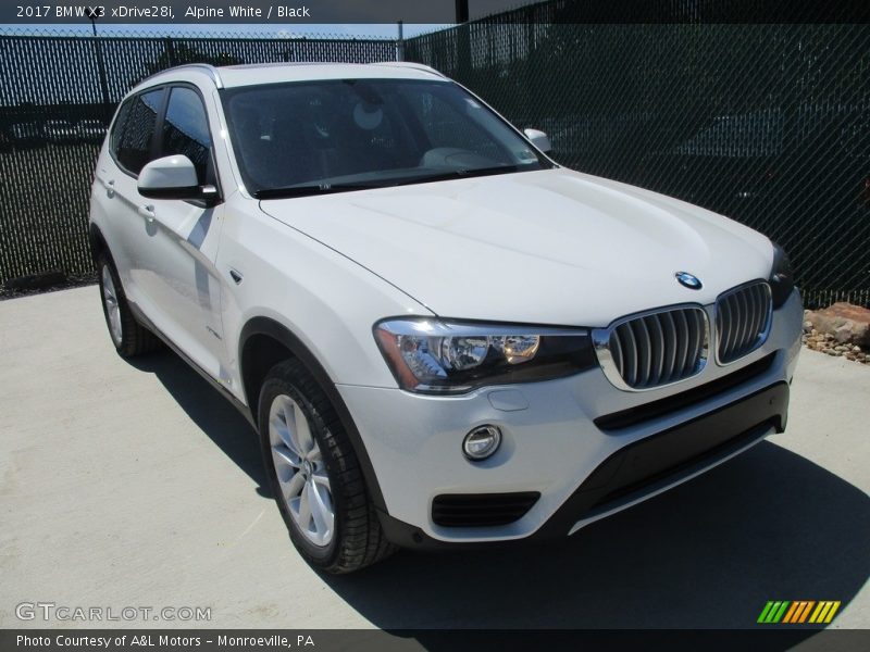 Alpine White / Black 2017 BMW X3 xDrive28i