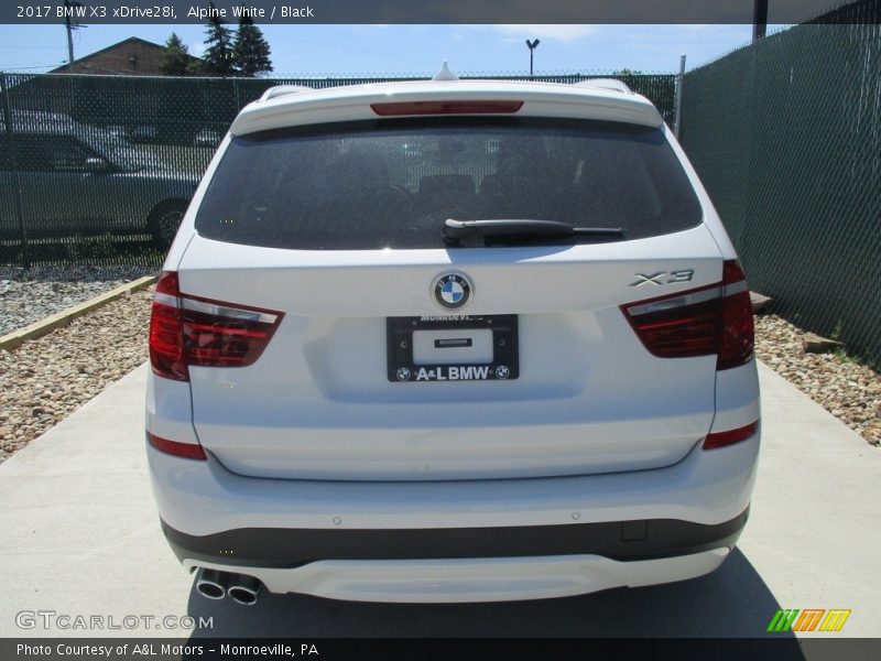 Alpine White / Black 2017 BMW X3 xDrive28i
