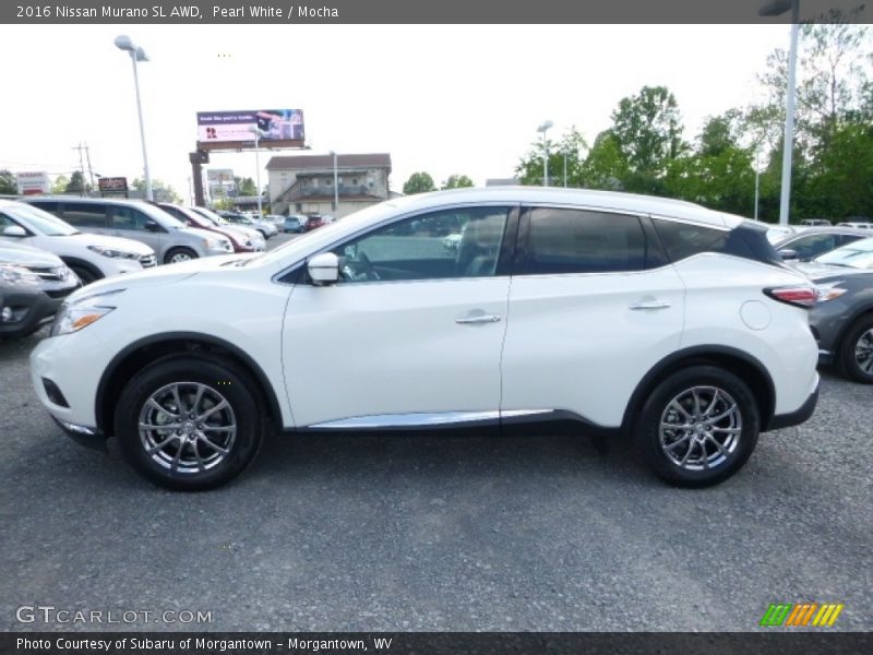 Pearl White / Mocha 2016 Nissan Murano SL AWD