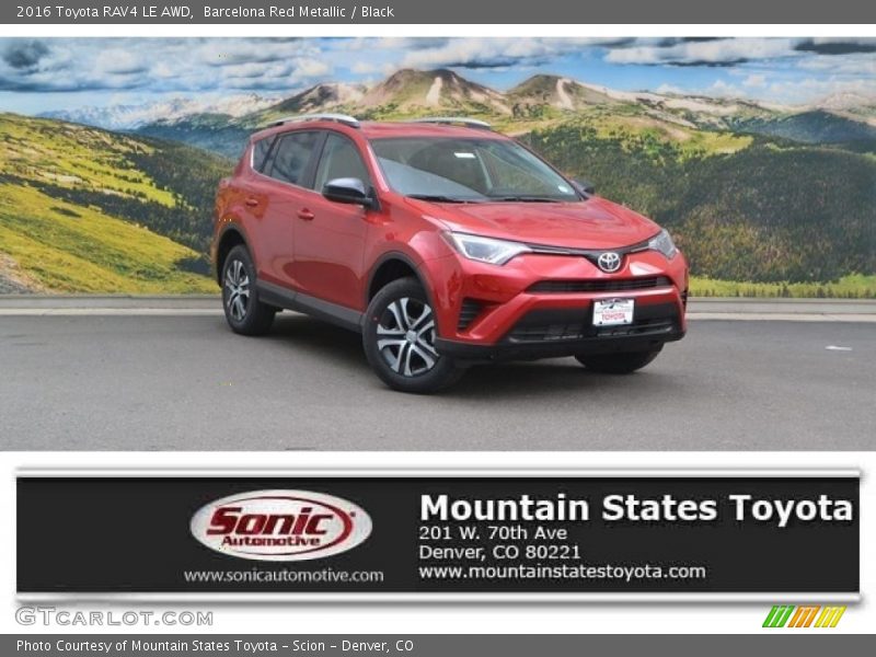 Barcelona Red Metallic / Black 2016 Toyota RAV4 LE AWD