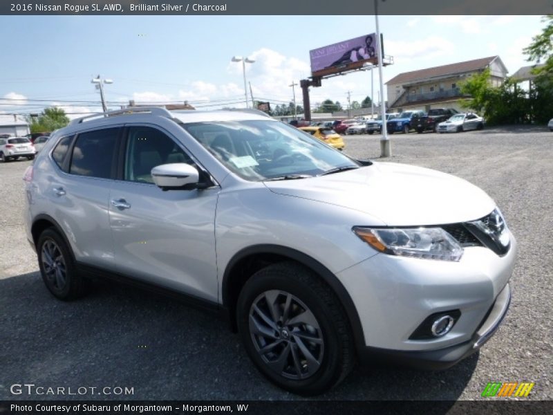 Brilliant Silver / Charcoal 2016 Nissan Rogue SL AWD