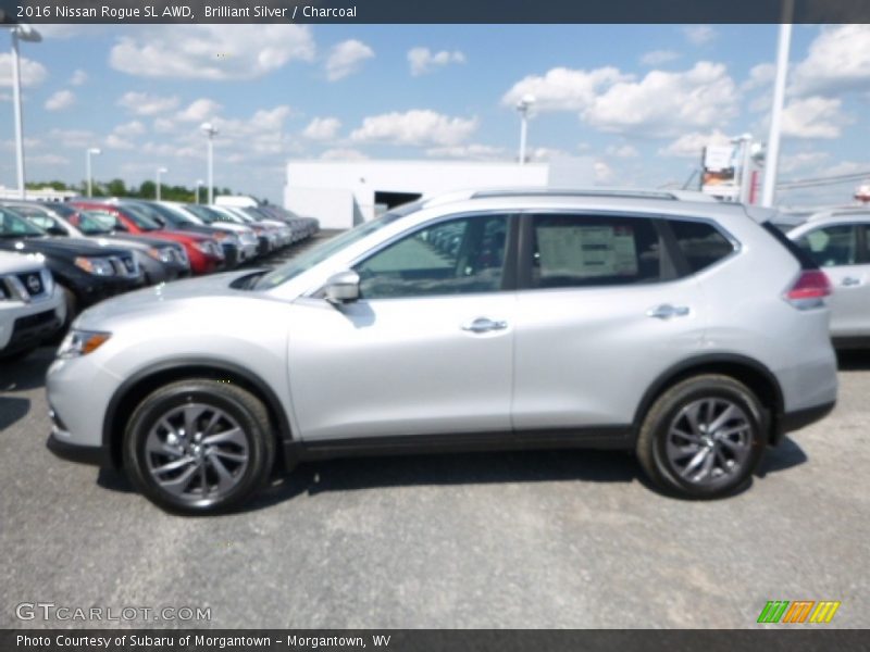 Brilliant Silver / Charcoal 2016 Nissan Rogue SL AWD