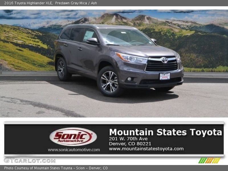 Predawn Gray Mica / Ash 2016 Toyota Highlander XLE