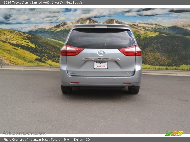 Silver Sky Metallic / Ash 2016 Toyota Sienna Limited AWD