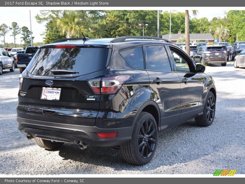 Shadow Black / Medium Light Stone 2017 Ford Escape SE