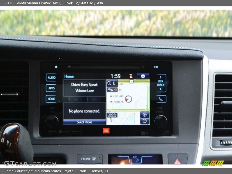 Silver Sky Metallic / Ash 2016 Toyota Sienna Limited AWD