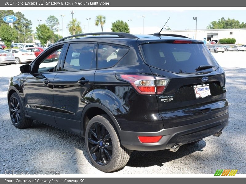 Shadow Black / Medium Light Stone 2017 Ford Escape SE