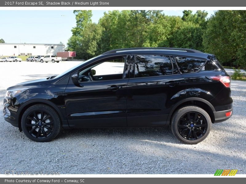 Shadow Black / Medium Light Stone 2017 Ford Escape SE