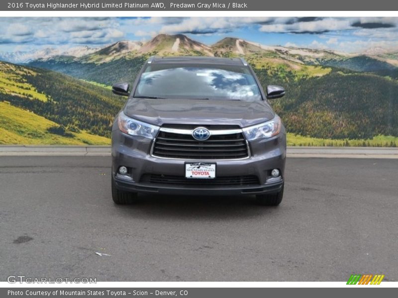 Predawn Gray Mica / Black 2016 Toyota Highlander Hybrid Limited Platinum AWD