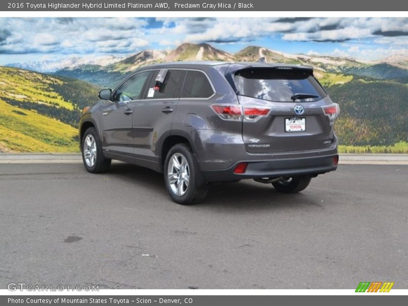 Predawn Gray Mica / Black 2016 Toyota Highlander Hybrid Limited Platinum AWD