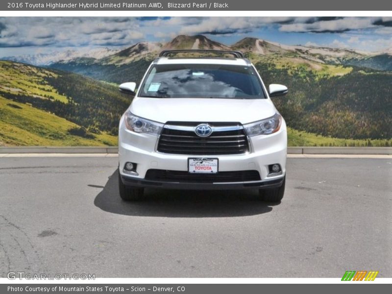 Blizzard Pearl / Black 2016 Toyota Highlander Hybrid Limited Platinum AWD