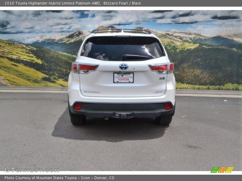 Blizzard Pearl / Black 2016 Toyota Highlander Hybrid Limited Platinum AWD