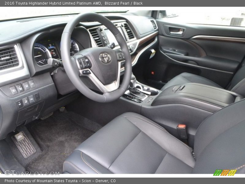 Blizzard Pearl / Black 2016 Toyota Highlander Hybrid Limited Platinum AWD