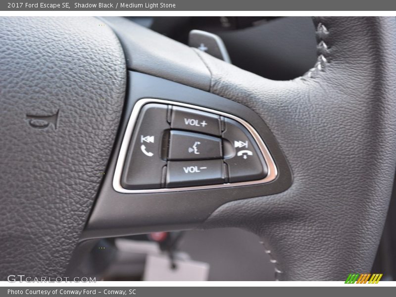 Shadow Black / Medium Light Stone 2017 Ford Escape SE