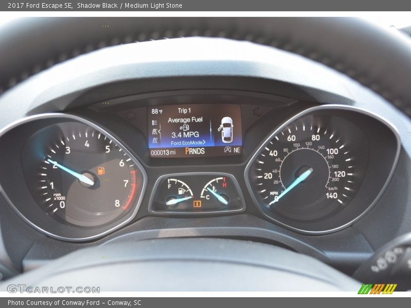 Shadow Black / Medium Light Stone 2017 Ford Escape SE