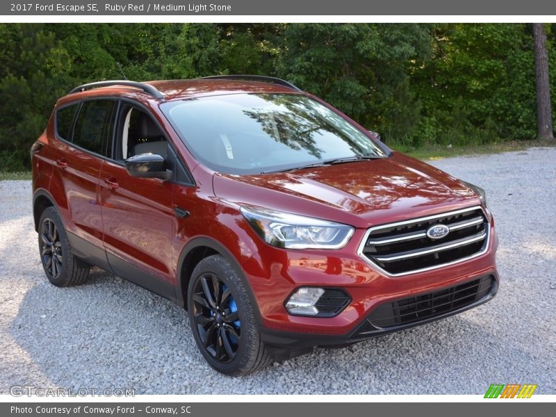 Ruby Red / Medium Light Stone 2017 Ford Escape SE