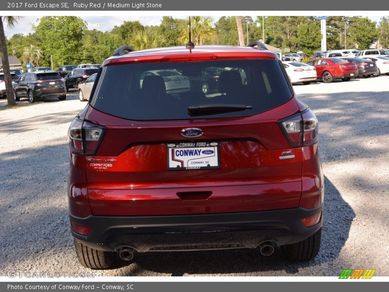 Ruby Red / Medium Light Stone 2017 Ford Escape SE