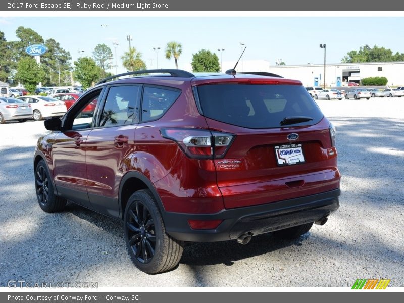 Ruby Red / Medium Light Stone 2017 Ford Escape SE