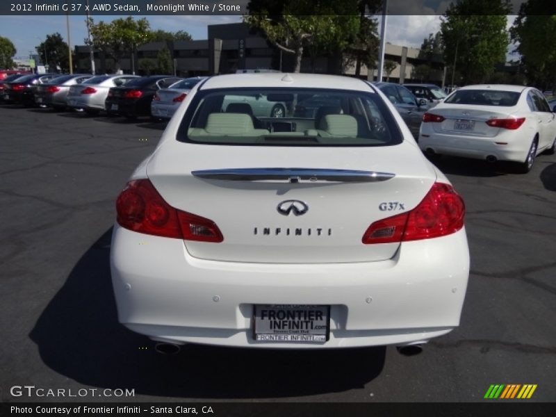Moonlight White / Stone 2012 Infiniti G 37 x AWD Sedan