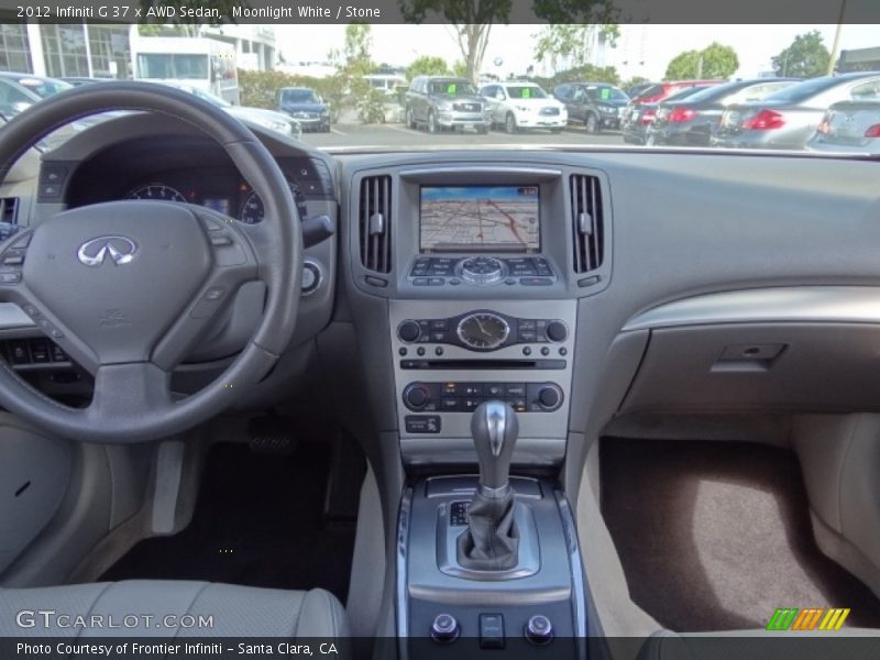 Moonlight White / Stone 2012 Infiniti G 37 x AWD Sedan