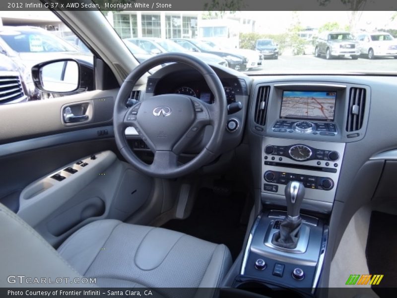 Moonlight White / Stone 2012 Infiniti G 37 x AWD Sedan