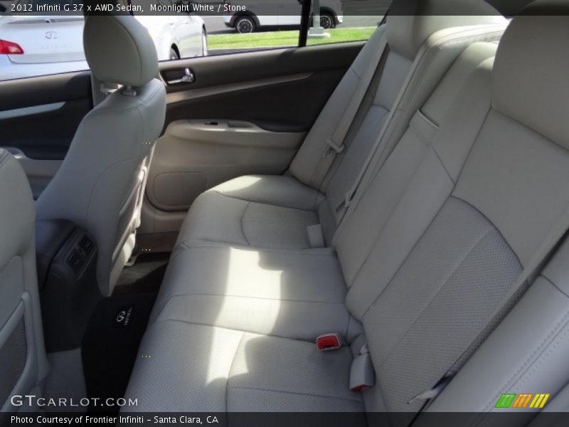 Moonlight White / Stone 2012 Infiniti G 37 x AWD Sedan