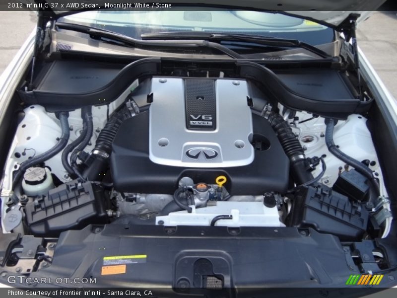 Moonlight White / Stone 2012 Infiniti G 37 x AWD Sedan