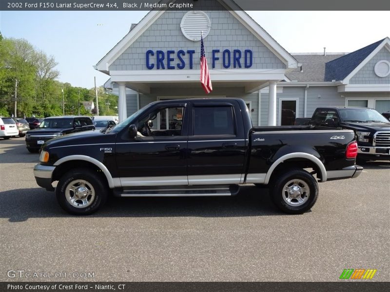 Black / Medium Graphite 2002 Ford F150 Lariat SuperCrew 4x4