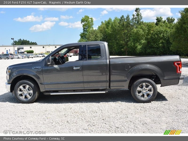 Magnetic / Medium Earth Gray 2016 Ford F150 XLT SuperCab