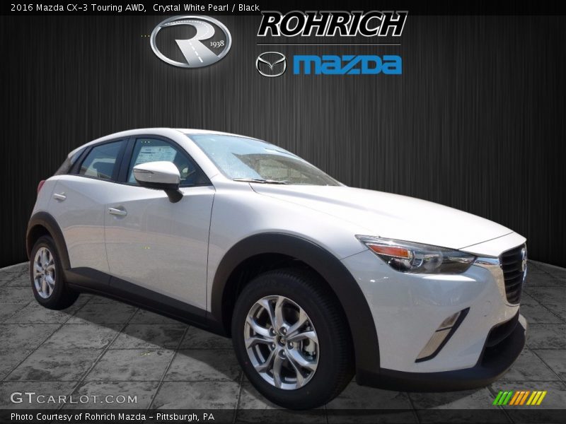 Crystal White Pearl / Black 2016 Mazda CX-3 Touring AWD