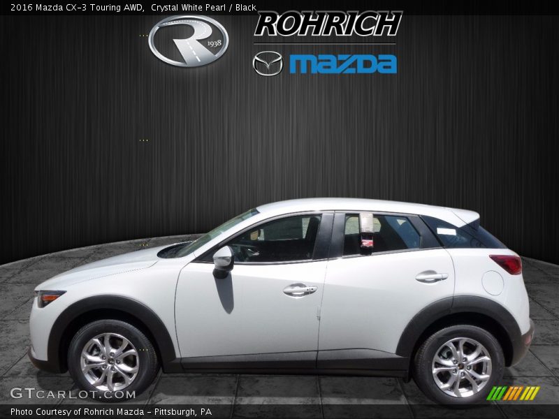 Crystal White Pearl / Black 2016 Mazda CX-3 Touring AWD