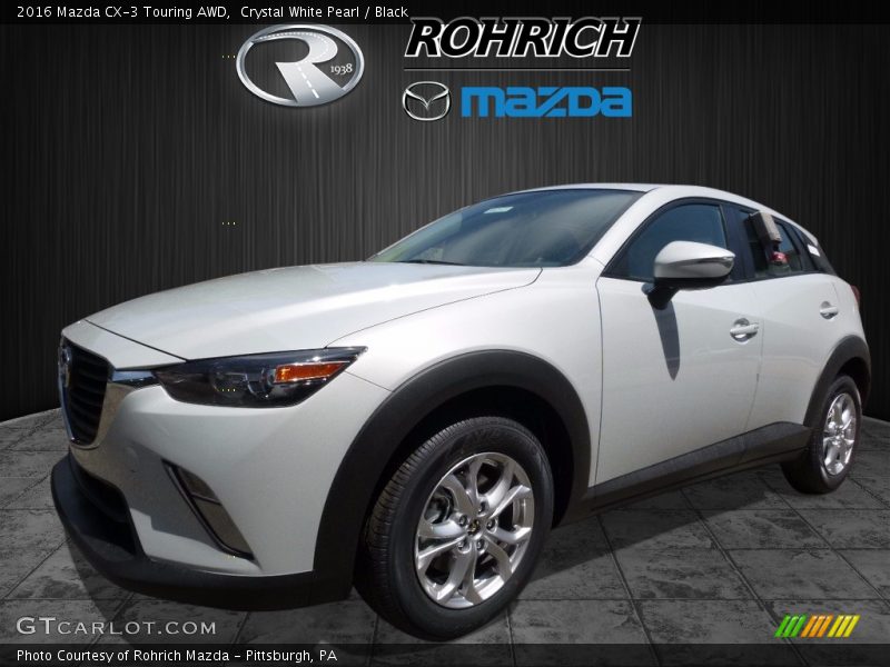 Crystal White Pearl / Black 2016 Mazda CX-3 Touring AWD
